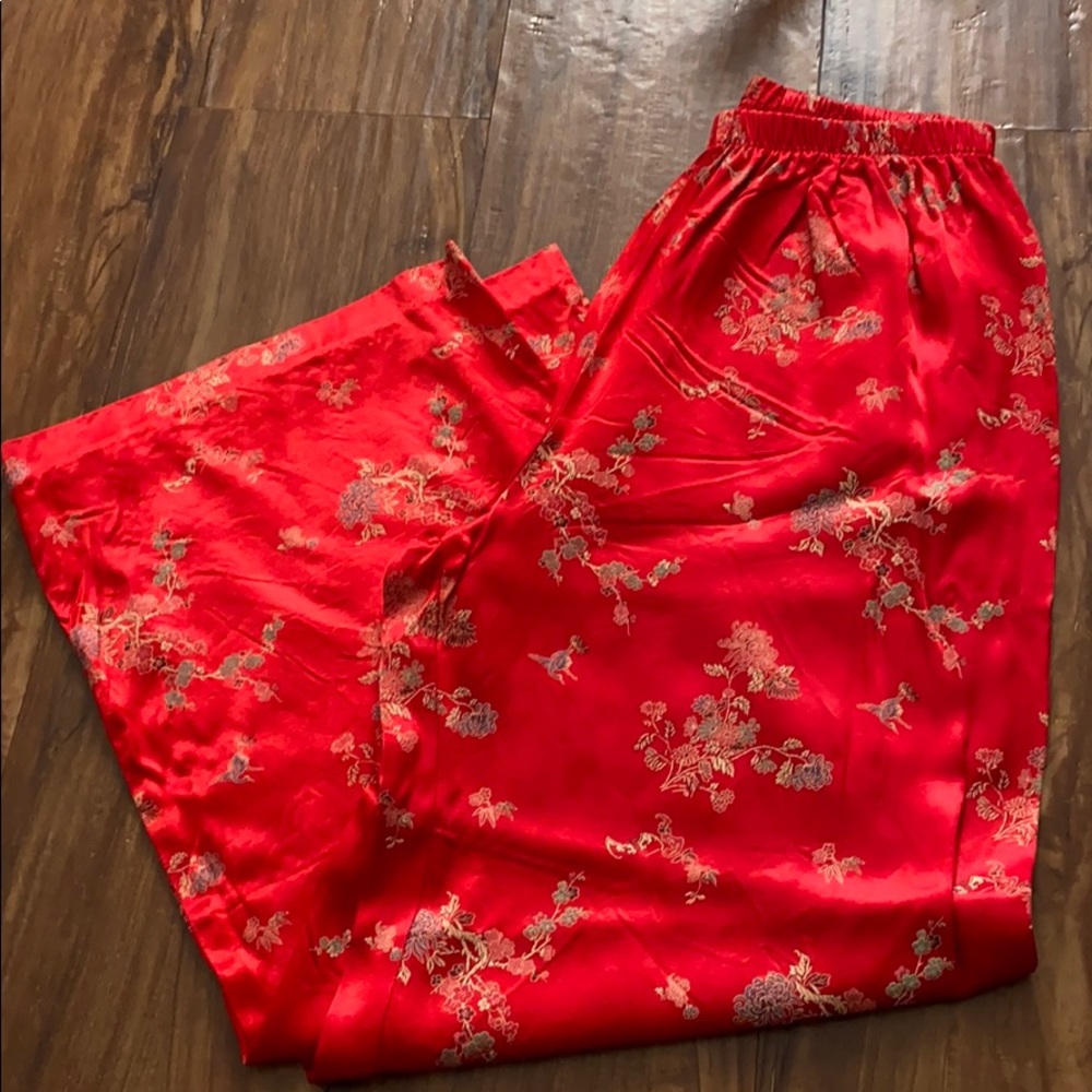 Floral Red Lounge Pants